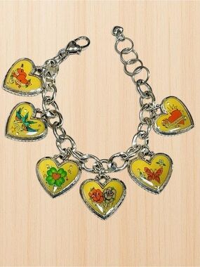 Brighton Give Peace a Chance Charm Bracelet Reversible Hearts Peace Love 2441